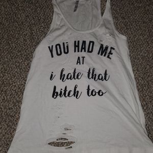 Graogic t-back destressed tank